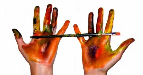 Painting hands Stock Photos