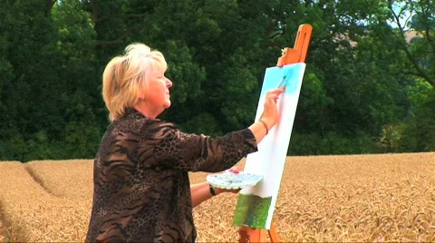 Painting as a hobby Stock Footage 154211