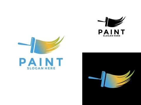 Painting Home Services Logo Vector, Colorful Paint logo icon Template Ilustración de archivo