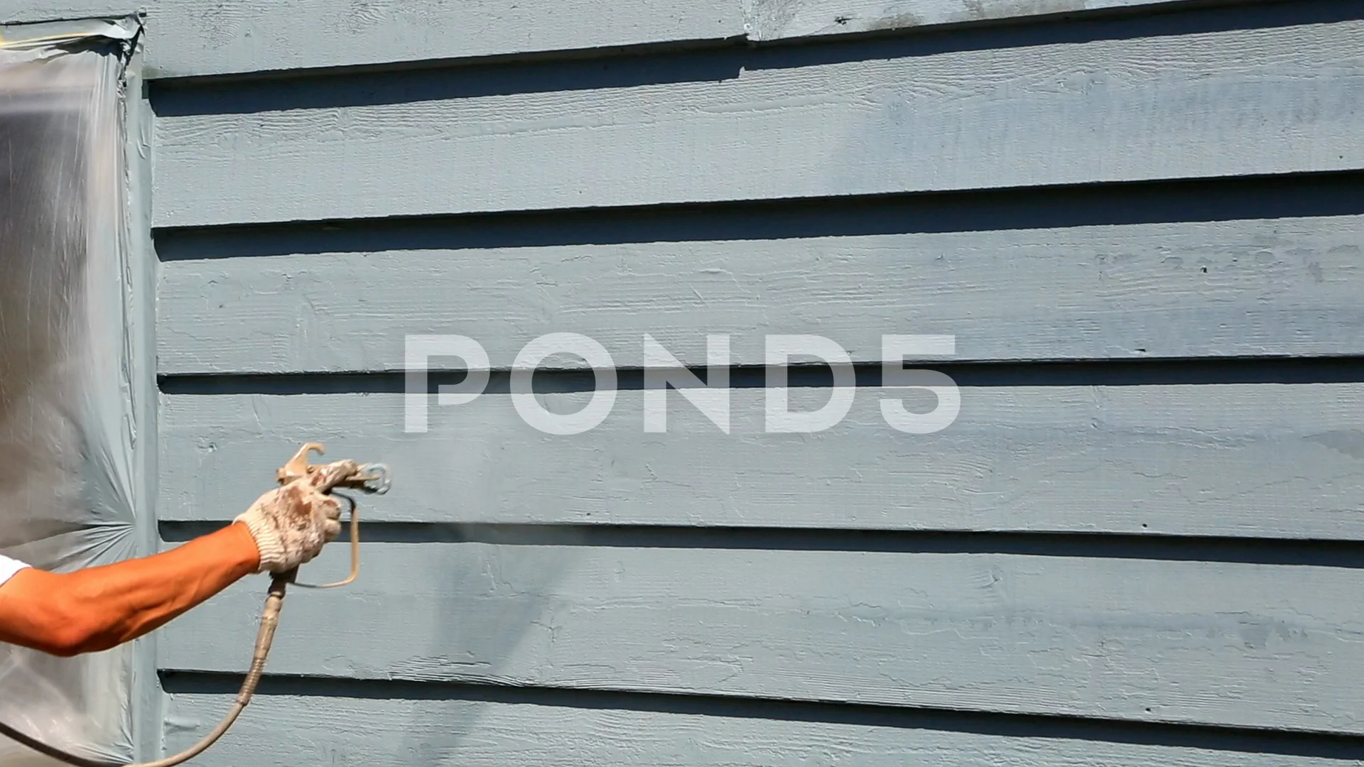 Man Painting Wood House Exterior Siding With Brown Protective Paint Banner  Copy Space Stock Photo - Download Image Now - iStock