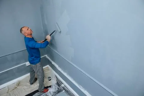 Painting An Interior Stockfoto's
