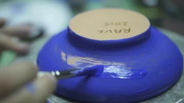 Painting a Jar Video stock 85630796