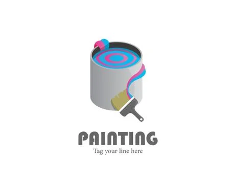 Painting logo Stock Illustration