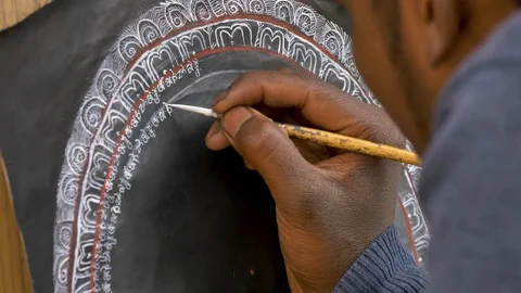 Painting a mandala Stock Footage 128287940
