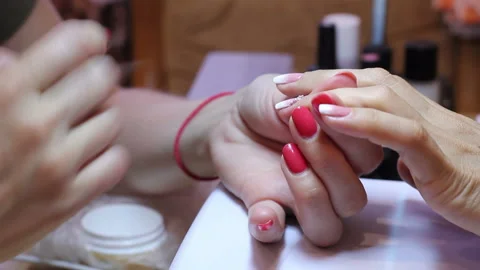 Painting nails 2 Stock Footage 111668396