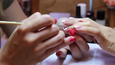 Painting nails Stock Footage 111668274