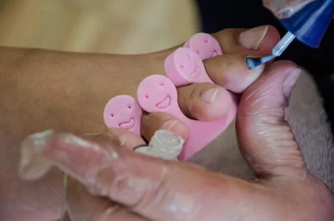 Painting nails Stock Photos