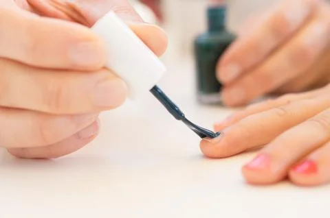 Painting the nails Stock Photos