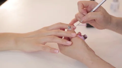 Painting Nails at Salon Video stock 76569840
