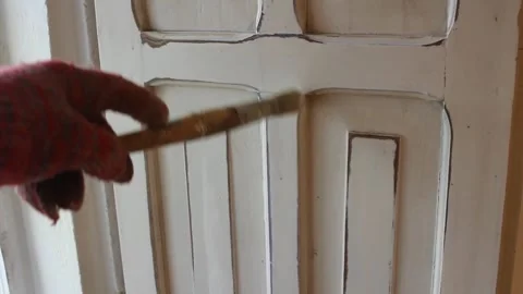 Painting an old window Stock Footage 254568331