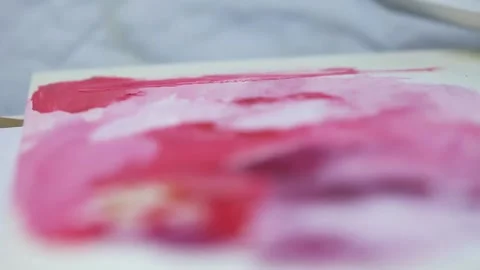 Painting on the paper Stock Footage 131864428