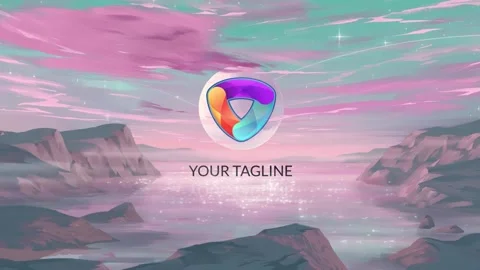 Painting Parallax Logo for After Effects After Effects stock