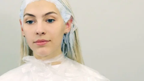 The painting process models, Slow motion Stock Footage 104354134