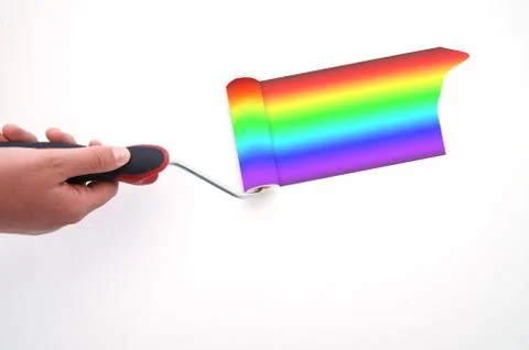 Painting the rainbow Stock Photos