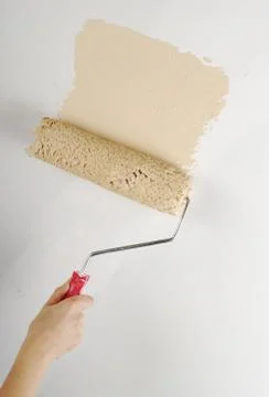 Painting with roller Stock Photos