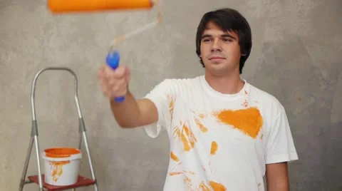 Painting screen Stock Footage 12293036