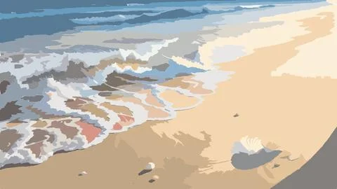 A painting of a seashell 库存插图