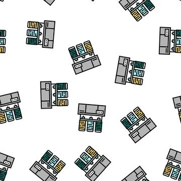 Painting silk thread vector seamless pattern Stock Illustration