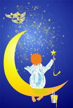 Painting the sky Stock Illustration
