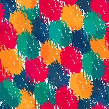 Painting style seamless pattern Stock Illustration