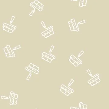 Painting tool line icon vector isolated illustration Illustrazione stock