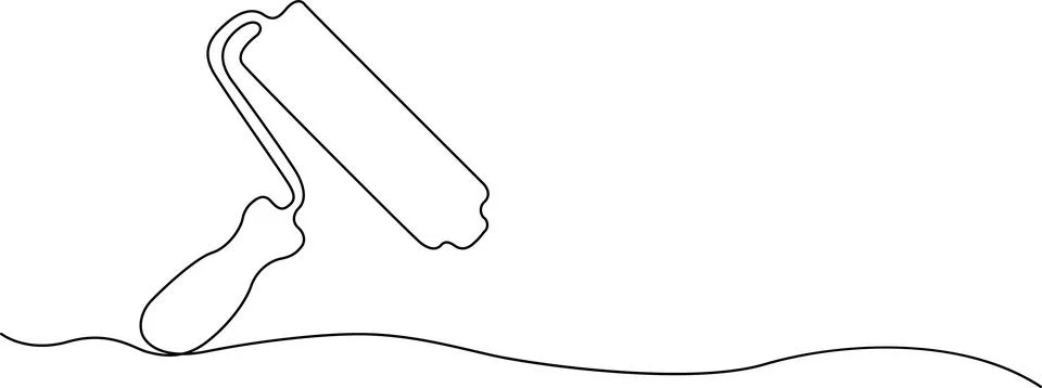 Painting tool on surface Vector Stock Illustration