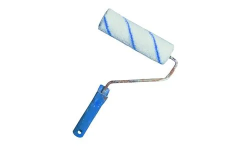 Painting tool used roller isolated on white Stock Illustration