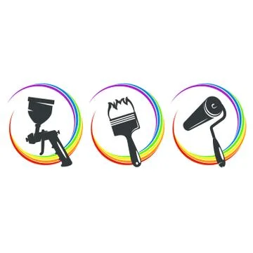 Painting tool vector Stock Illustration