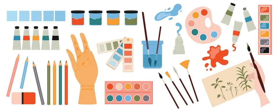 Painting Tools Stock Illustration