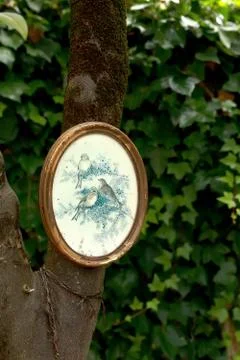 Painting on the tree Stock Photos