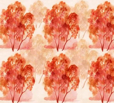 Painting, trees Stock Illustration