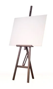 Painting tripod with empty cardboard Stock Photos