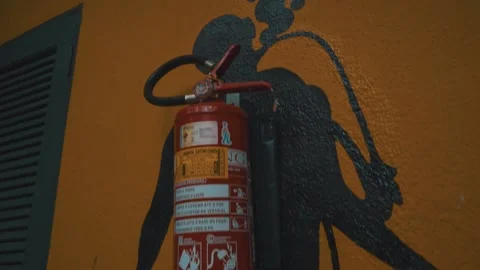 Painting on the wall Stock Footage 151046958