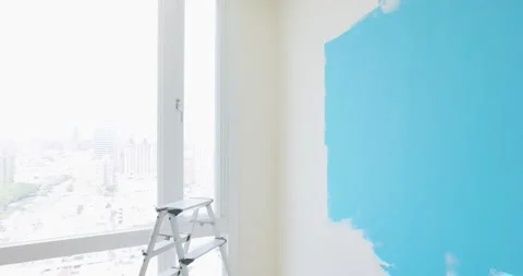 Painting on wall Stock Footage 162295110