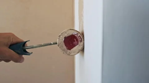 Painting Wall Slow Motion Close Up Stock Footage 286752628