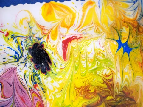 Painting on water: abstraction background Stock Footage 80223136