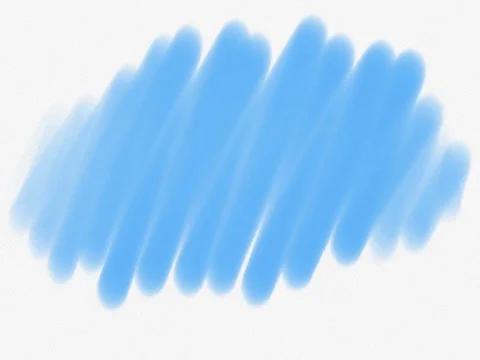 Painting on White Paper using Blue Watercolor. Stock Footage 75292488