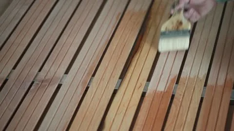 Painting wood Video stock 10877026