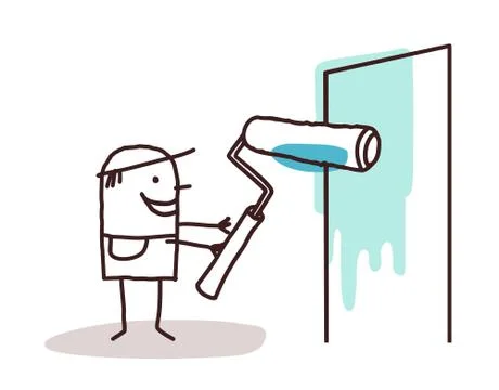 Painting worker 스톡 일러스트
