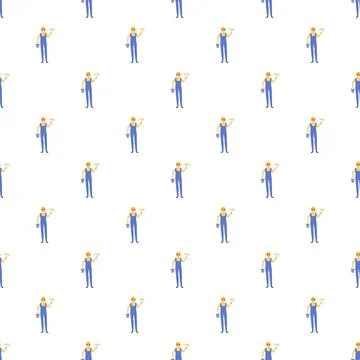 Painting worker pattern background for decoration and renovation 스톡 일러스트
