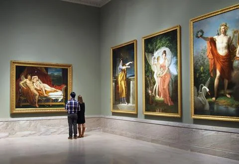 Paintings on classical themes Stock Photos