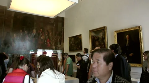Paintings Gallery Versailles Stock Footage 47256685