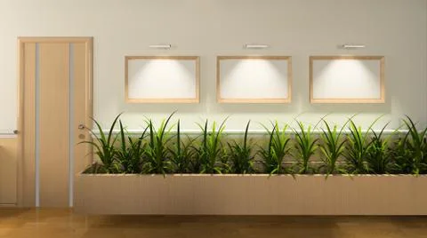 Paintings on the wall Stock Illustration