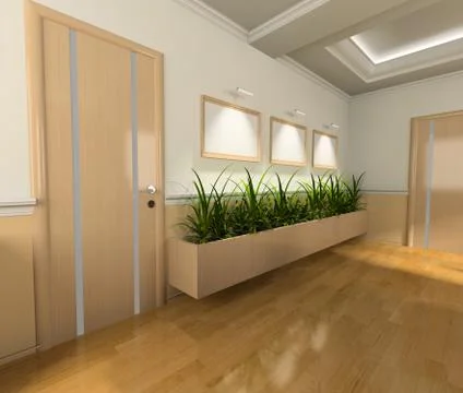 Paintings on the wall Stock Illustration