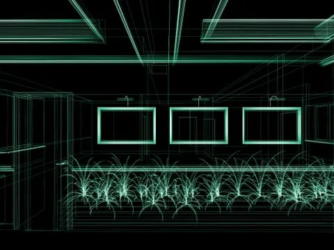 Paintings on the wall Stock Illustration