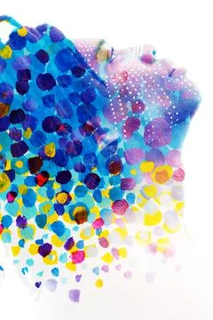 Paintography. A dotted pattern combined with a portrait Stock Photos