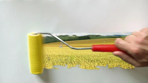 Paintroll painting 01 Video stock 24400440