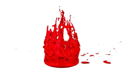 Paints dance on white background. Simulation of 3d splashes of ink on a musical Stock Illustration