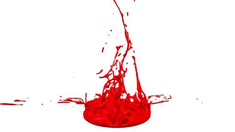 Paints dance on white background. Simulation of 3d splashes of ink on a musical Stock Illustration
