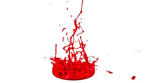 Paints dance on white background. Simulation of 3d splashes of ink on a musical Stock Illustration